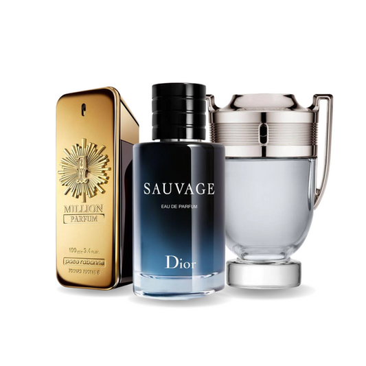 SET 3 PARFUMURI: PACO RABANNE ONE MILLION + DIOR SAUVAGE + PACO RABANNE INVICTUS 100ML